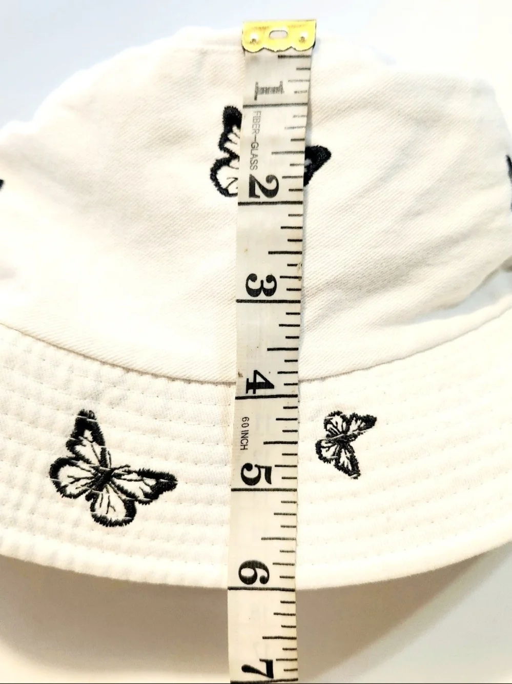 🩷White Butterfly Print Girl's Reversible Bucket Hat Size: OS